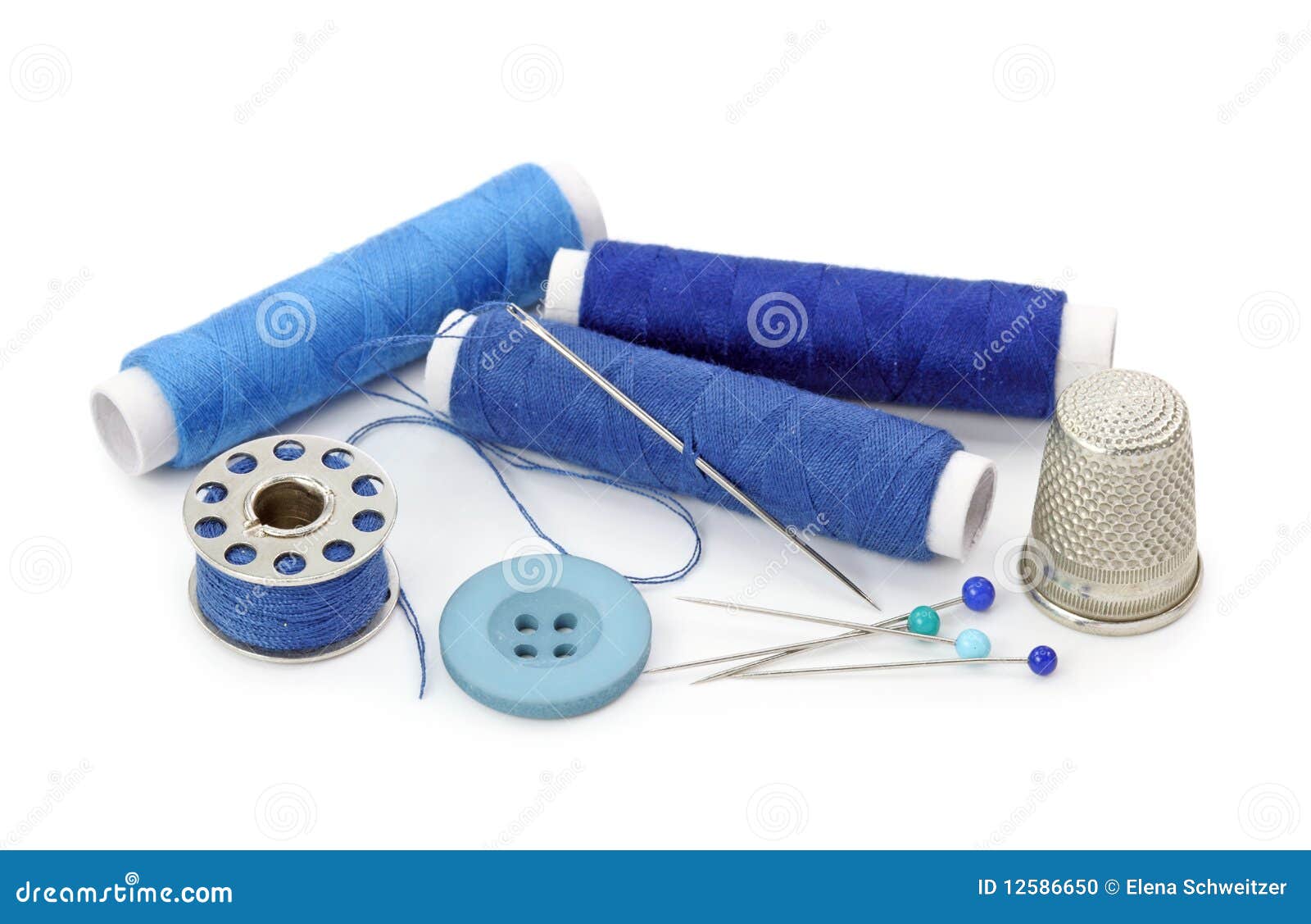 Sewing stuff stock photo. Image of brown, thimble, sewing 12586650