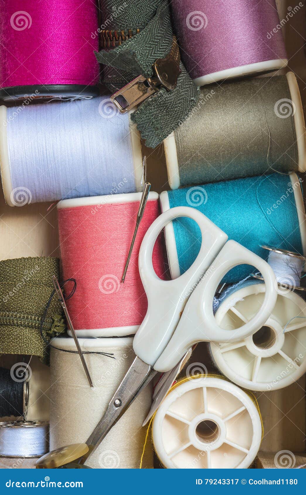 Sewing Supplies stock image. Image of supplies, textile - 79243317