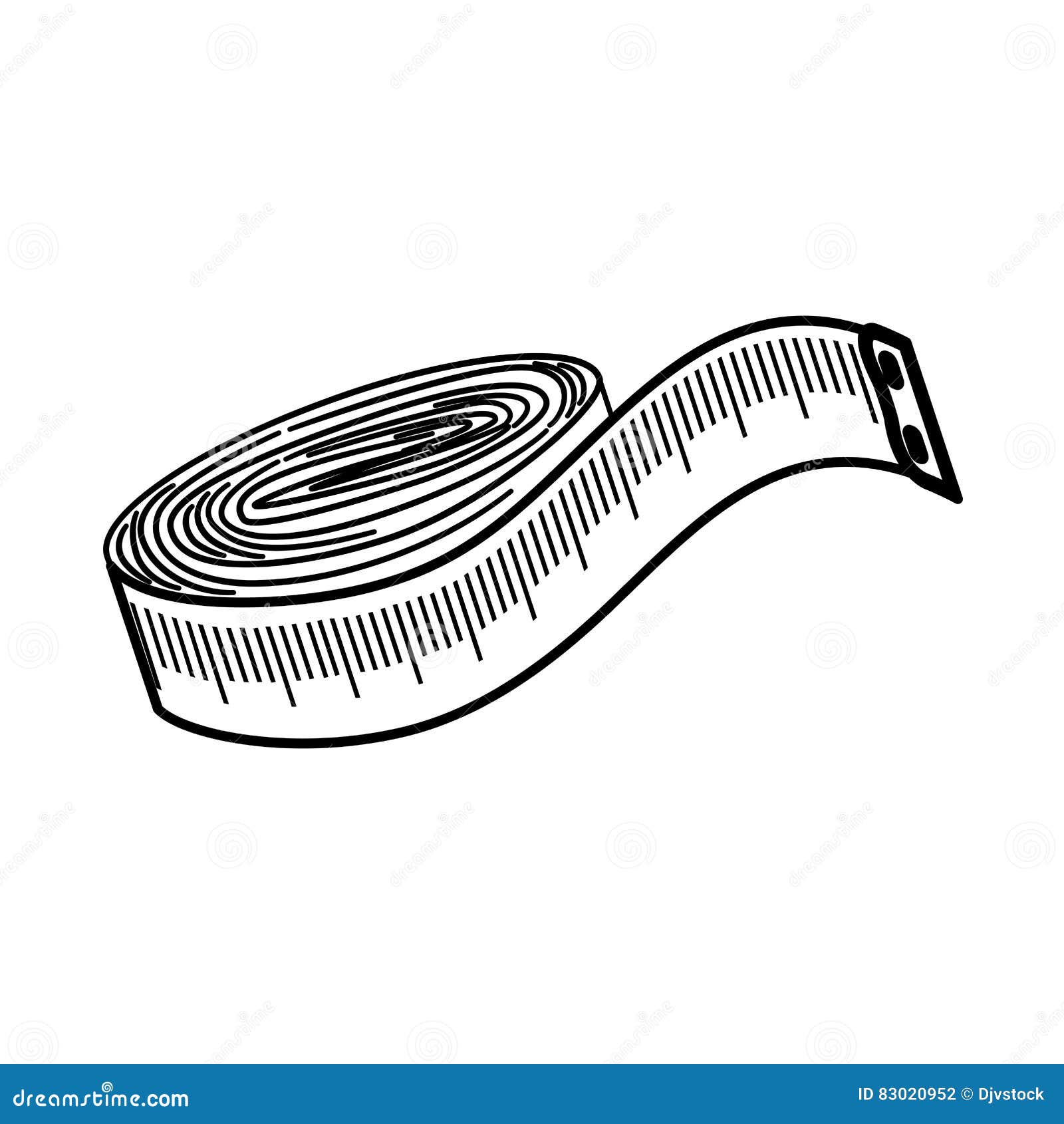 Sewing tape measure stock illustration. Illustration of closeup