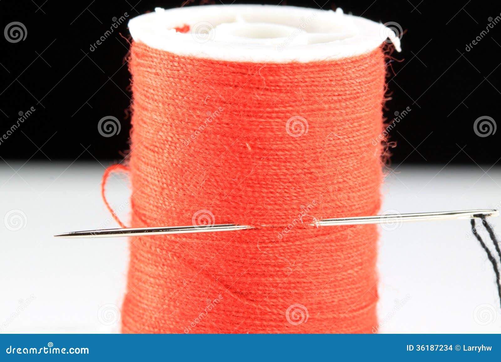 Sewing thread and needle stock photo. Image of reel, string 36187234