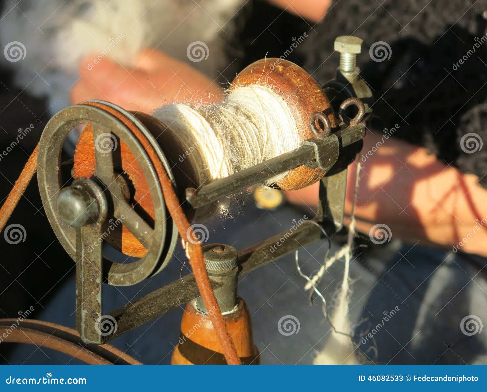 Sewing Thread in a Spinning Wheel Stock Image Image of tailor, rural