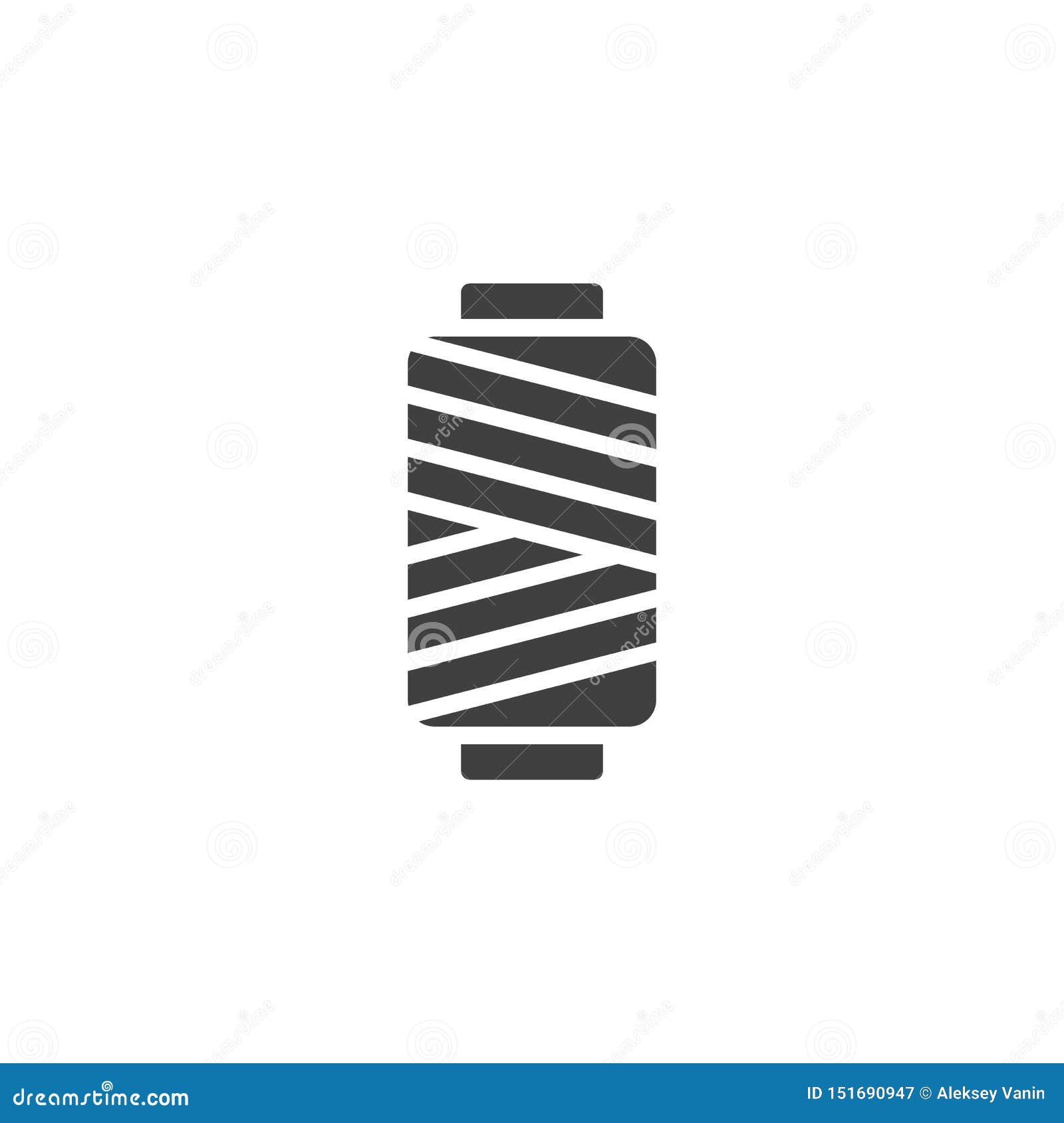 Sewing Thread Spool Vector Icon Stock Vector Illustration of glyph
