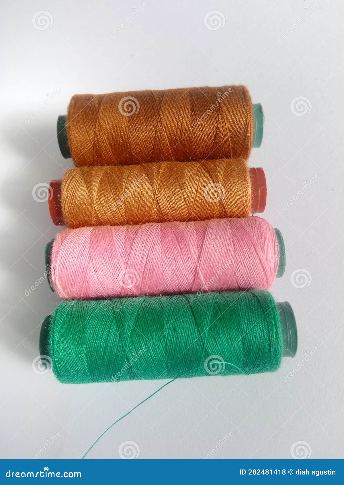 Sewing Thread on a White Background Stock Photo Image of thread, pink