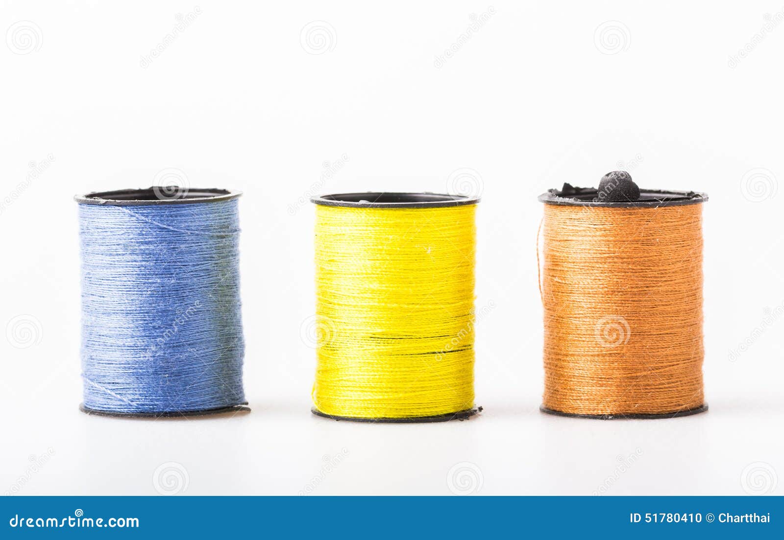 Sewing Thread on a White Background Stock Photo - Image of tailor ...