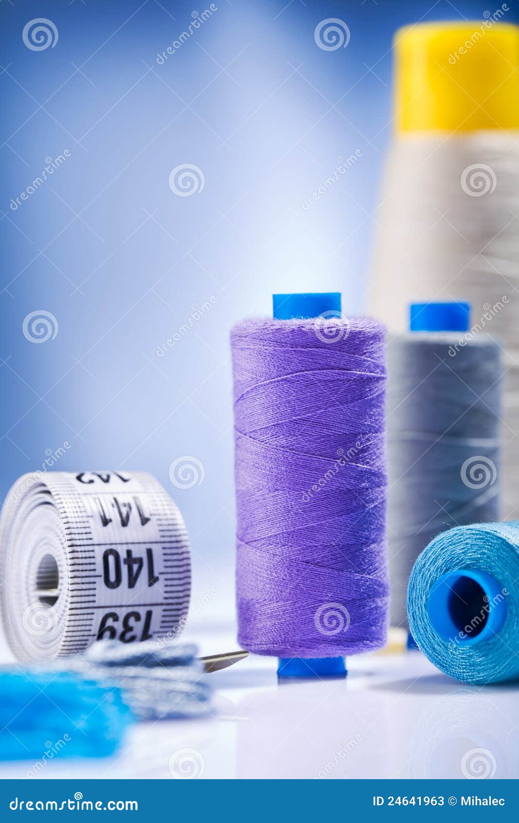 Sewing Threads and Roll of Tape Stock Image Image of repairing