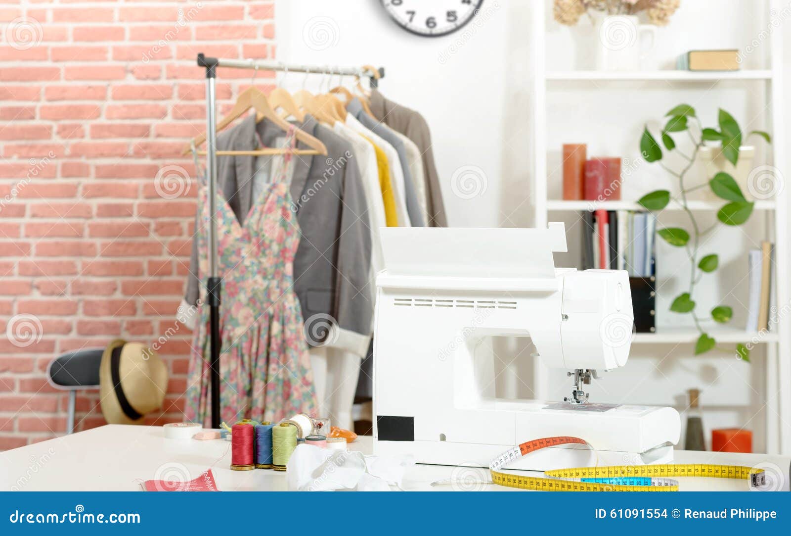 Sewing Cloth, Sewing Machine, Patterns Stock Photo Image of