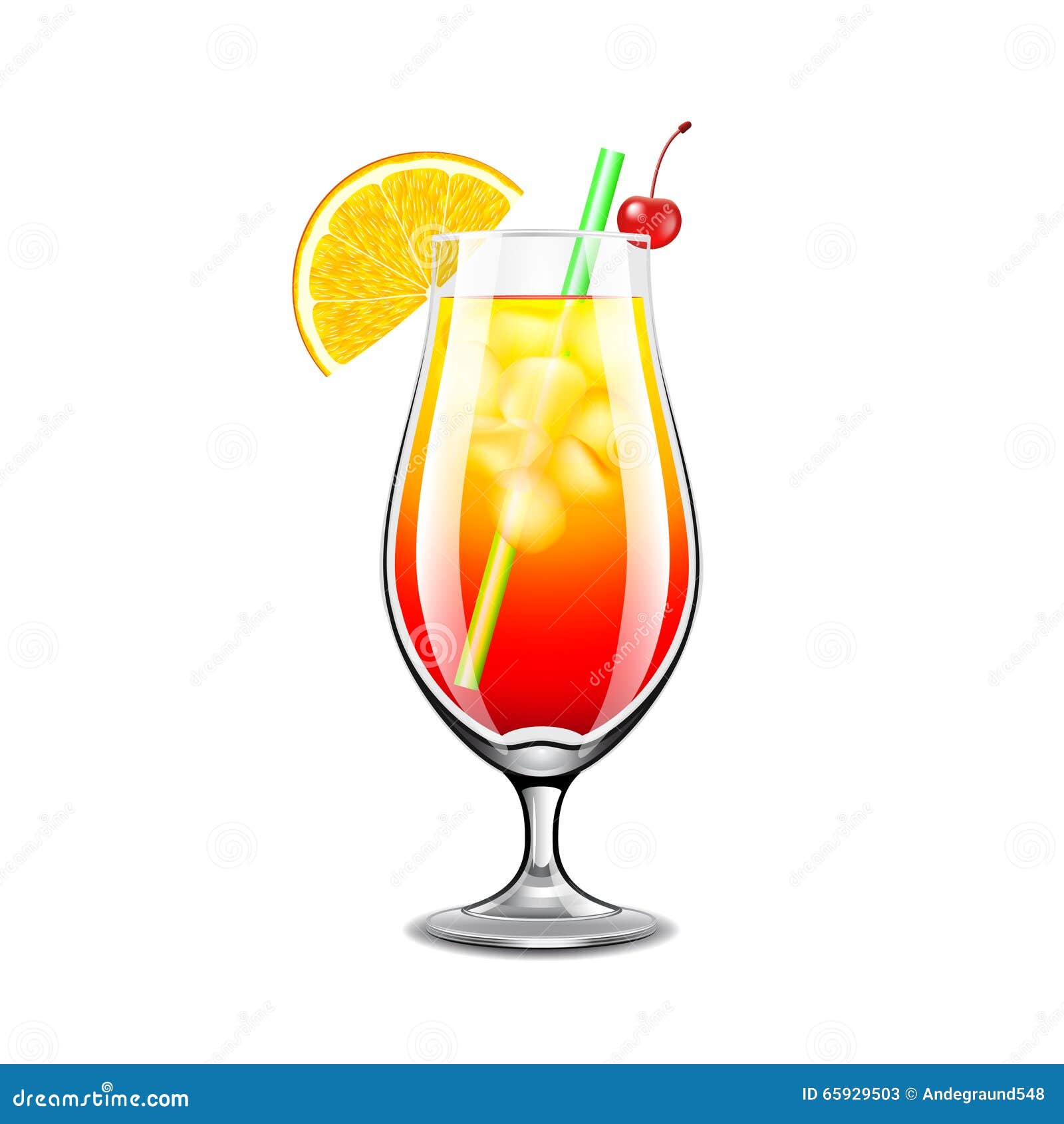 Sex on the Beach Cocktail Vector Vector - Illustration of colorful, 65929503