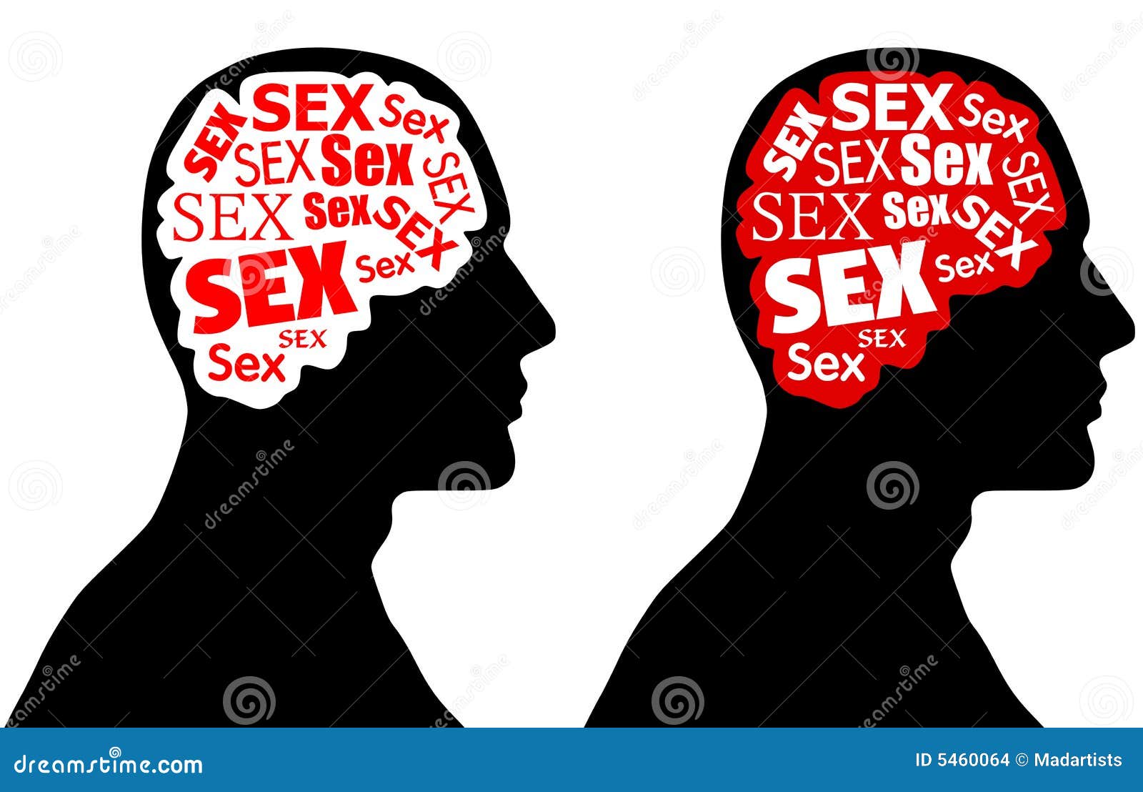 Sex On The Brain Stock Illustration Illustration Of Side 5460064