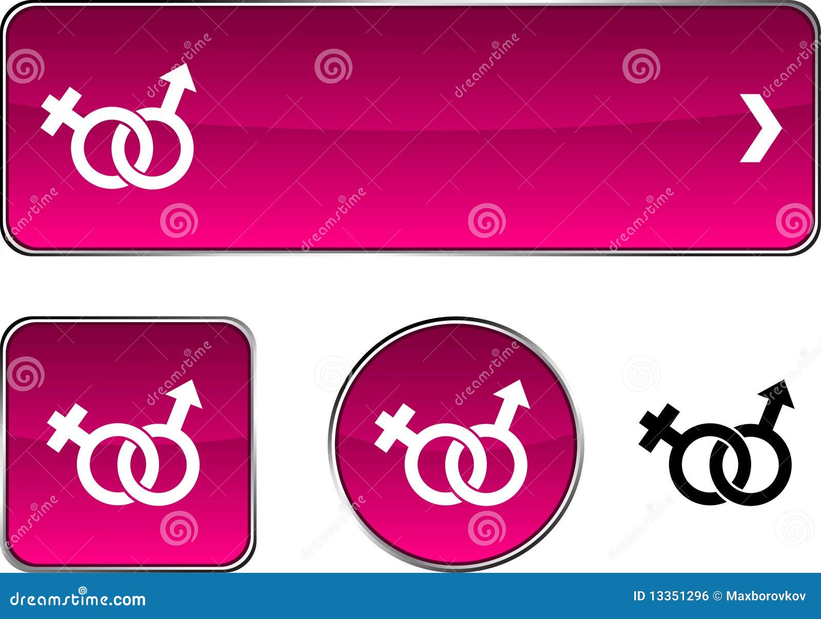 Sex Button Set Stock Vector Illustration Of Arrow