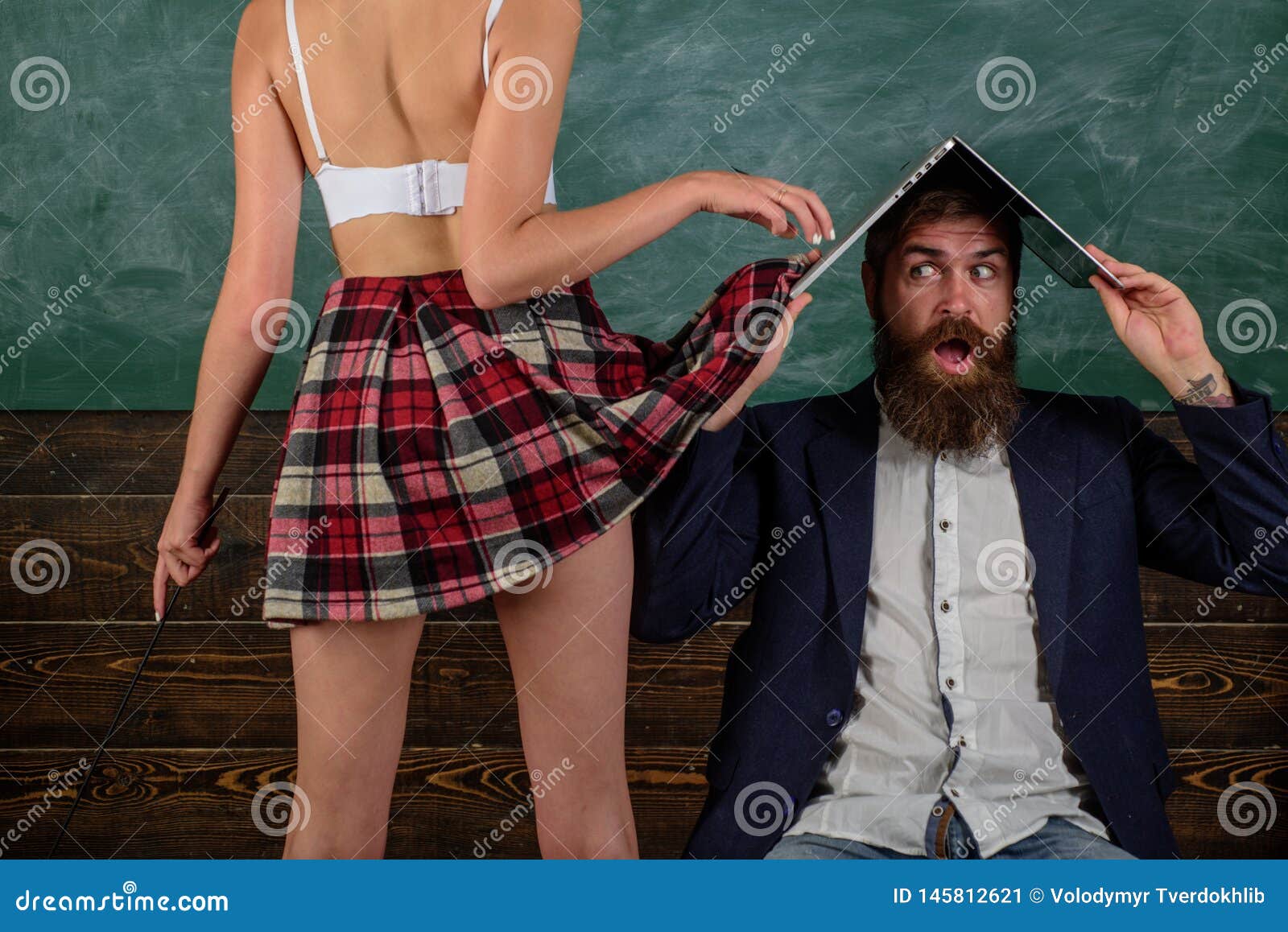School Teacher Sixi Videos - Sex Education. Guy Laptop Erotic Video. Man Experienced Bearded Teacher and  Seductive Female Buttocks Stock Image - Image of couple, lesson: 145812621