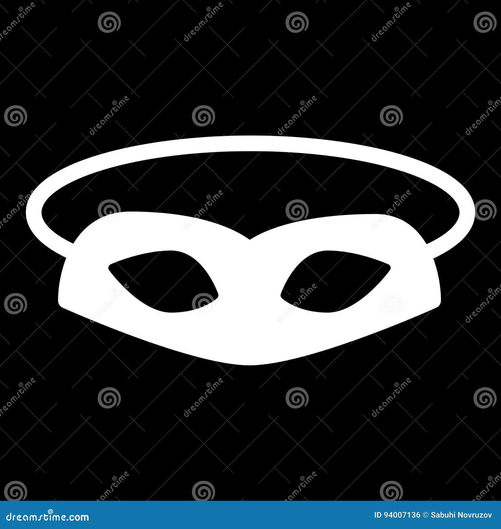 Sex Mask Simple Vector Icon Black And White Illustration