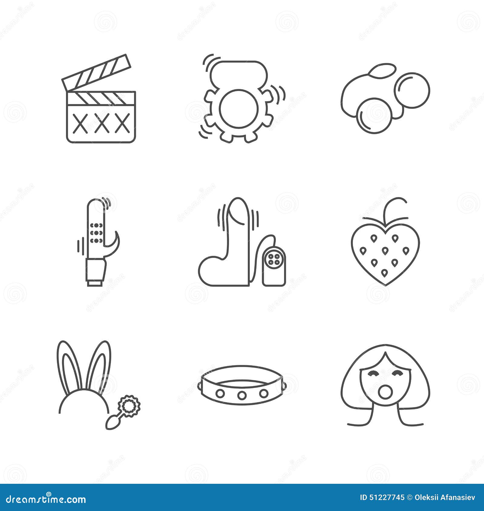 Sex shop icons stock vector picture