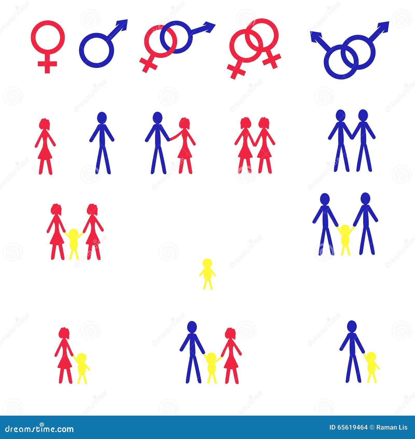 Sex Symbols Stock Vector Illustration Of Gender Heterosexual 65619464