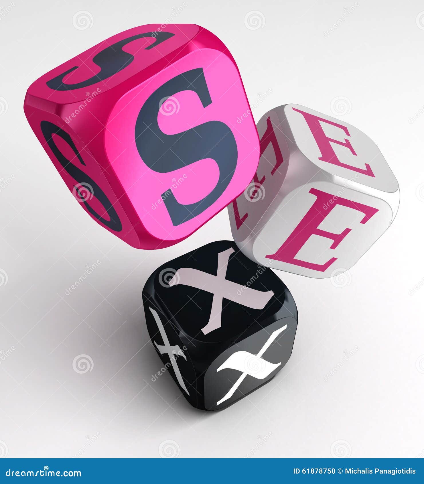 Sex Word On Pink Black Box Cubes Stock Illustration Illustration Of Object Play 61878750