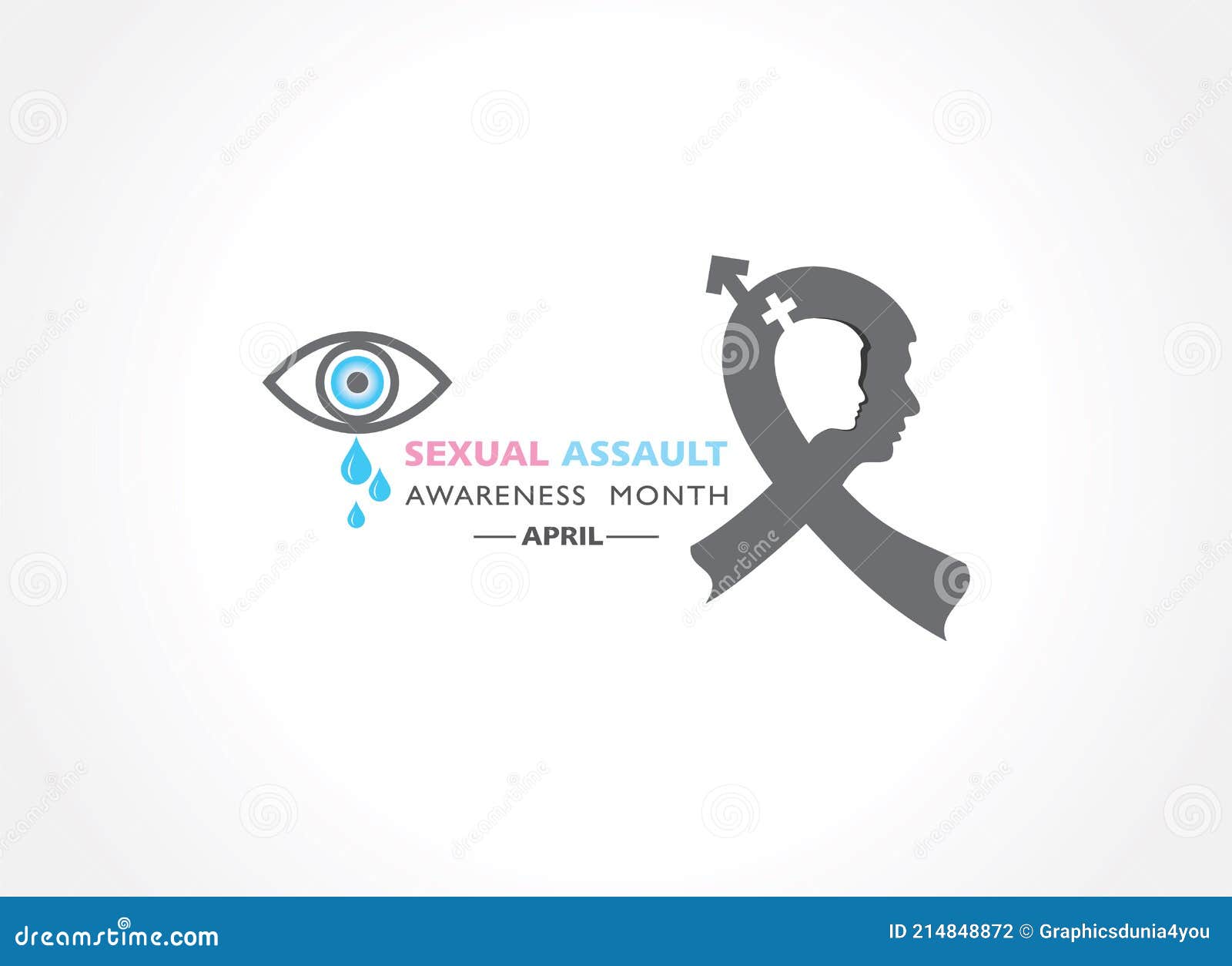 Sexual Assault Awareness And Prevention Month Observed In April Every Year Stock Vector