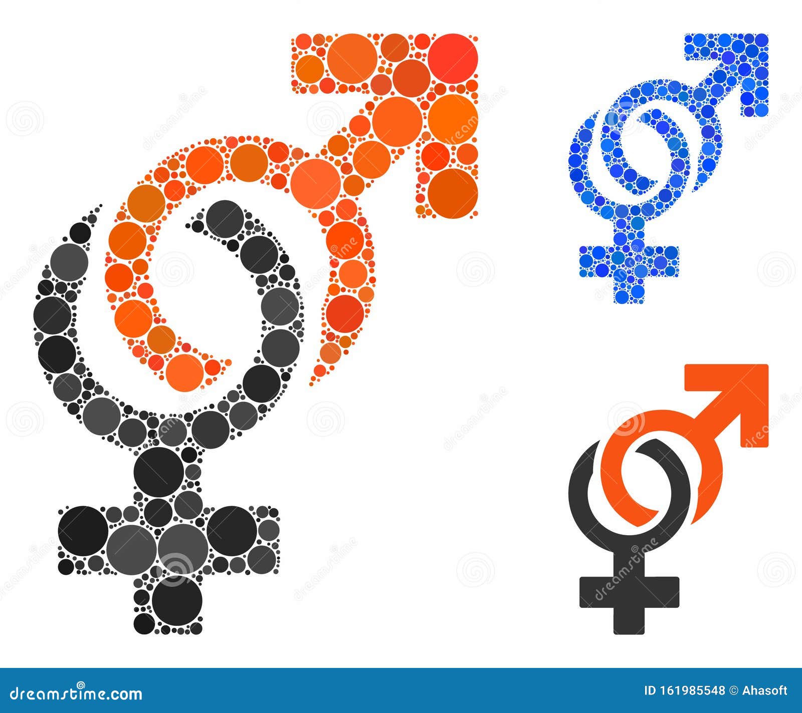 Sexual Symbols Mosaic Icon Of Circles Stock Vector Illustration Of Gender Object 161985548