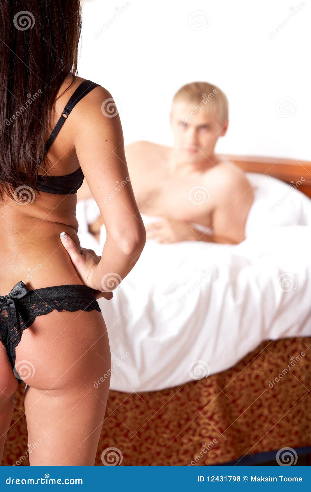 Sexual teasing stock photo