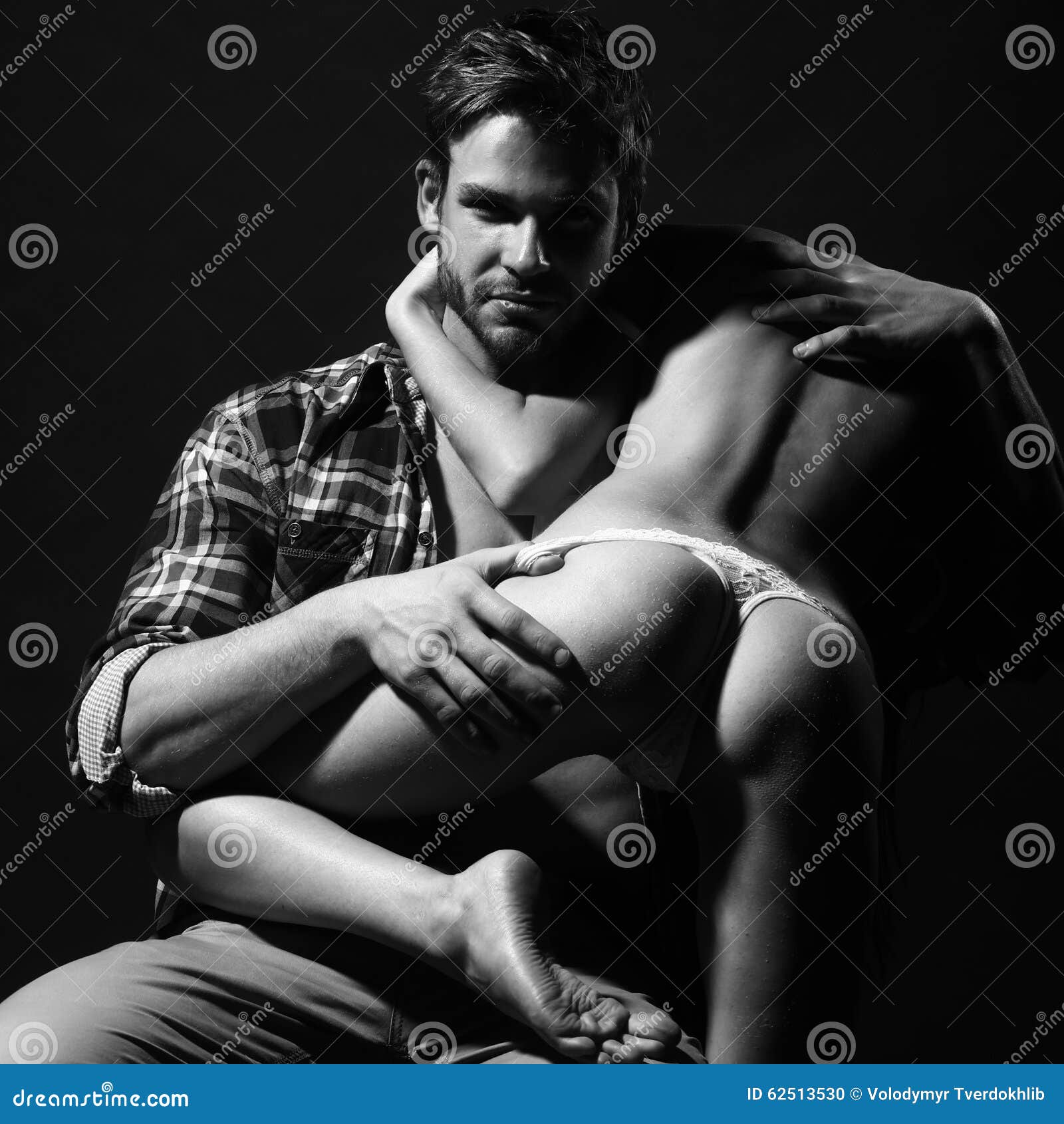 Sexual young couple stock photo