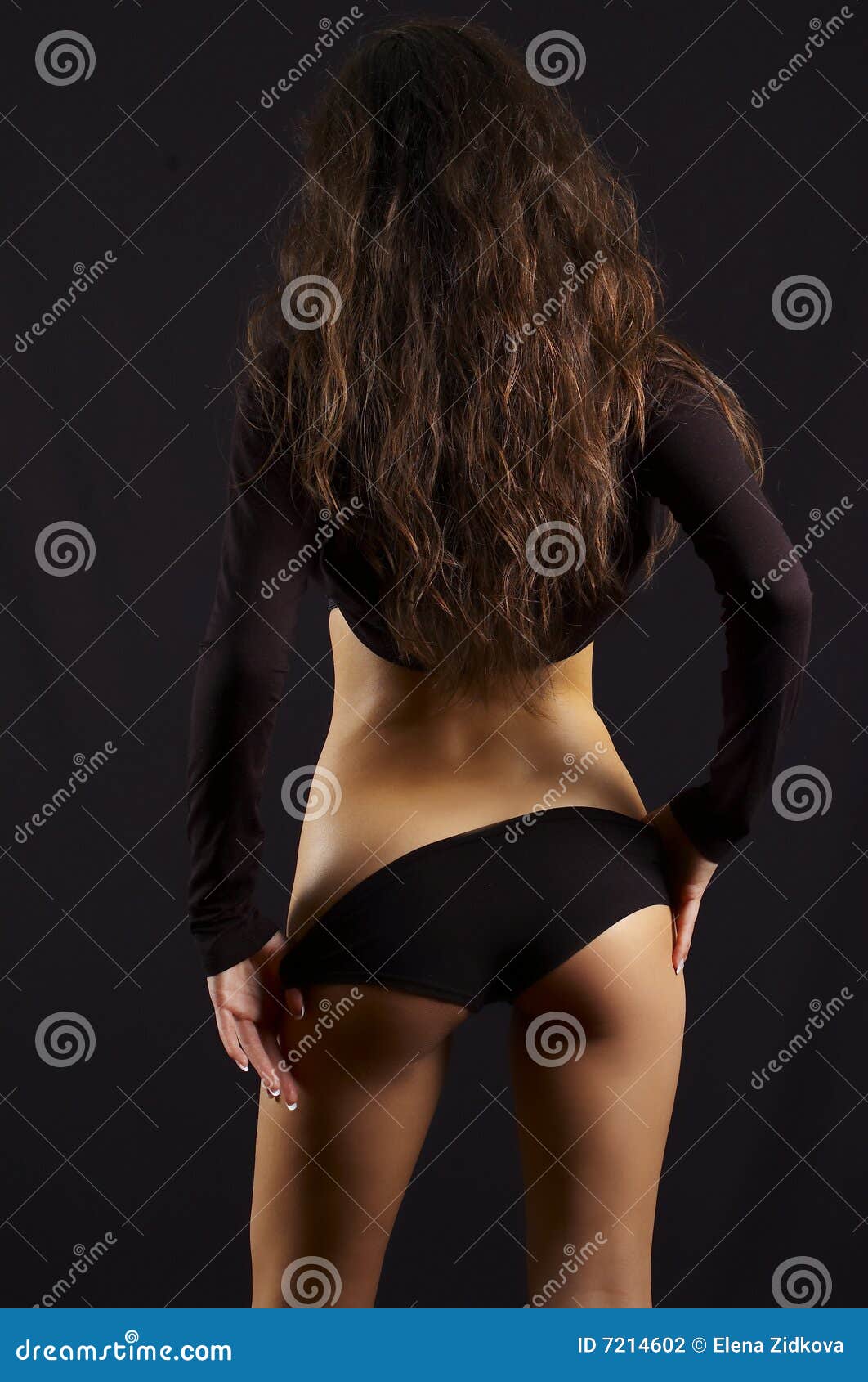 Sexual Young Girl in Black Underclothes Stock Photo - Image of  underclothes, black: 7214602