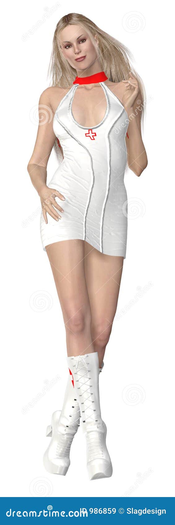 3d rendered nurse
