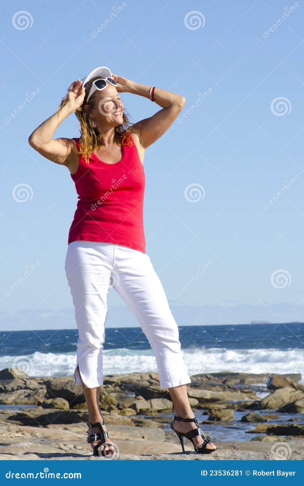 Sexy Active Fit And Healthy Mature Woman Stock Image