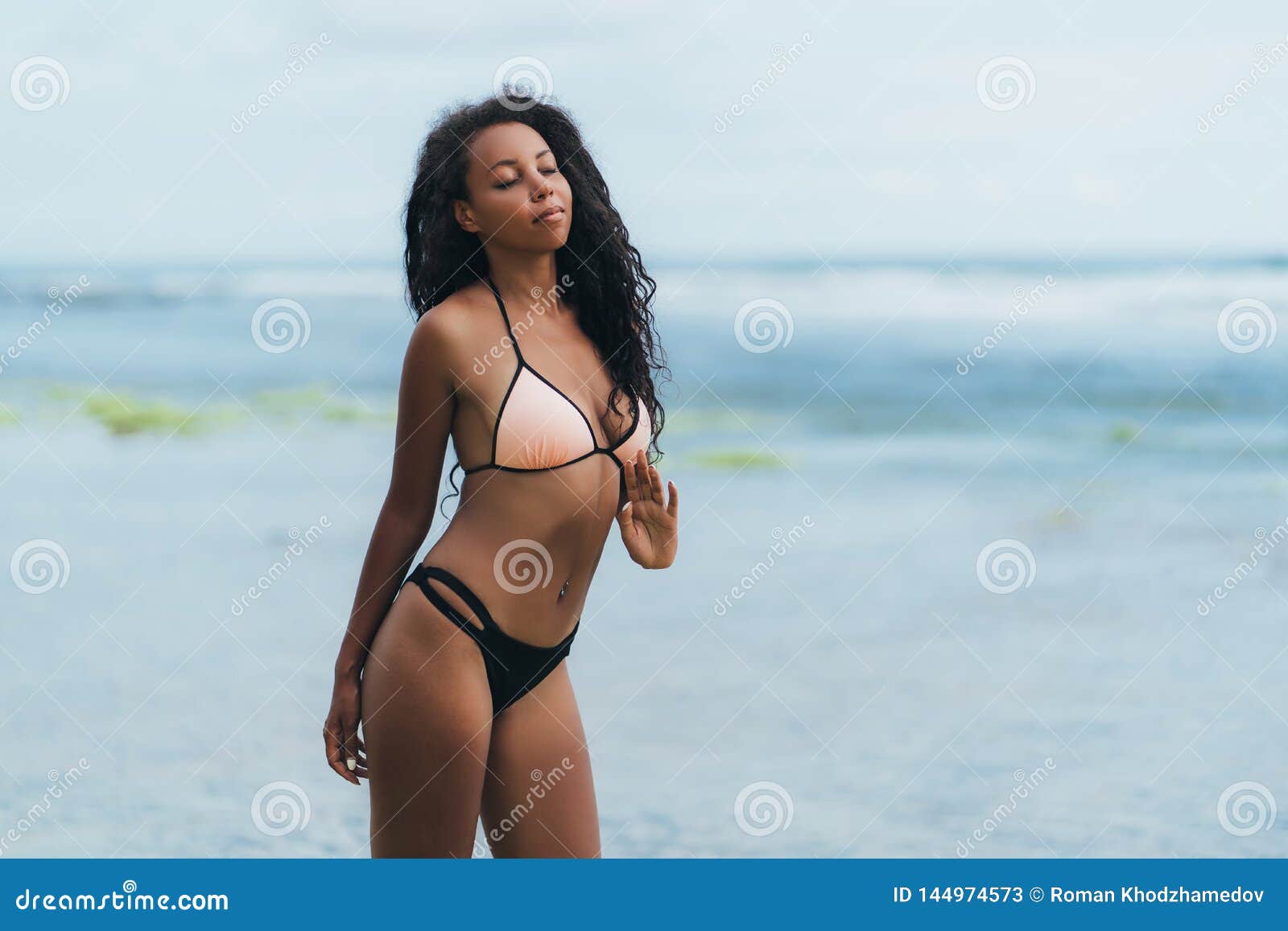 Young Black Teen Girls Bikinis