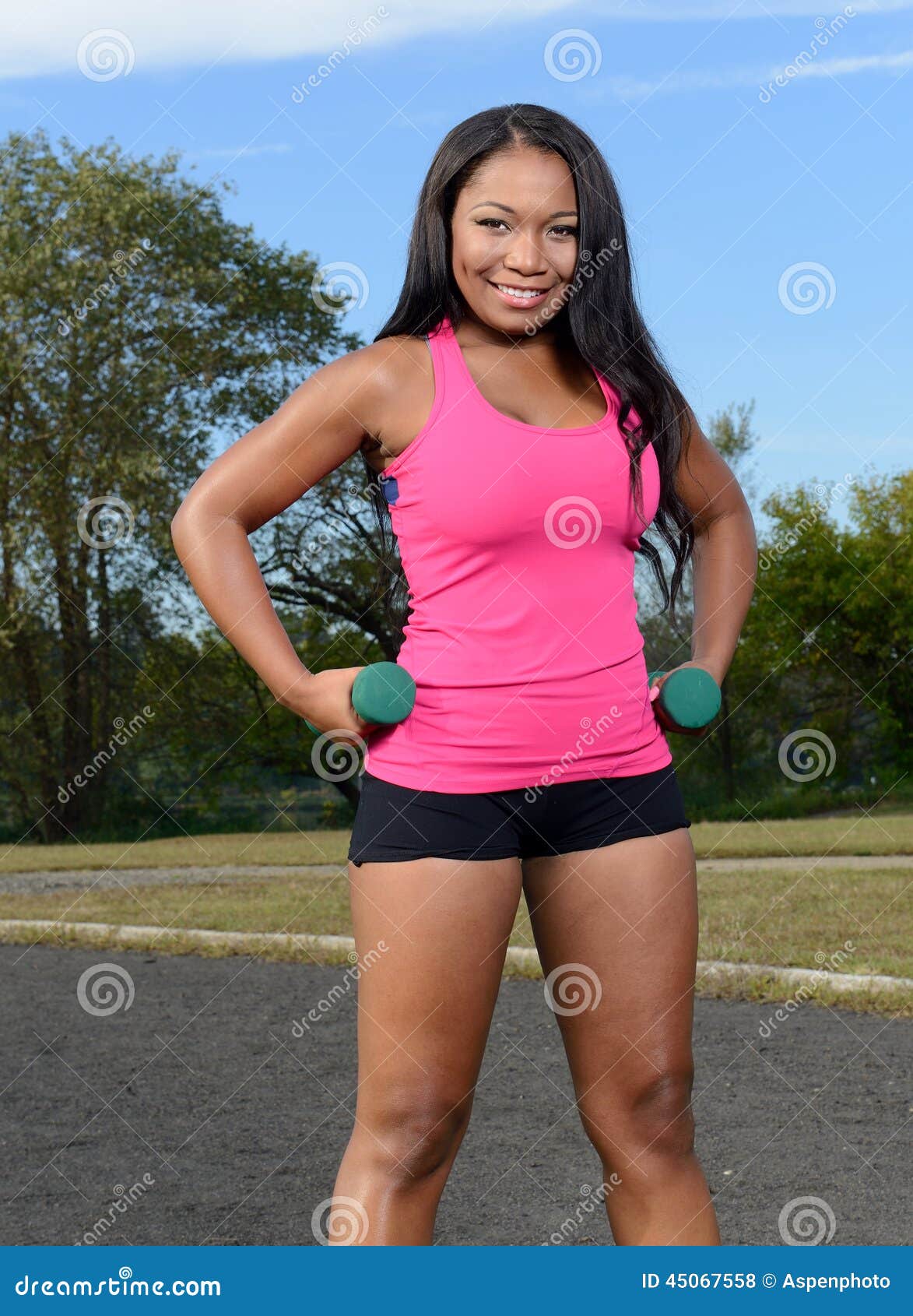African-American Woman - Fitness Stock Photo - Image of finess