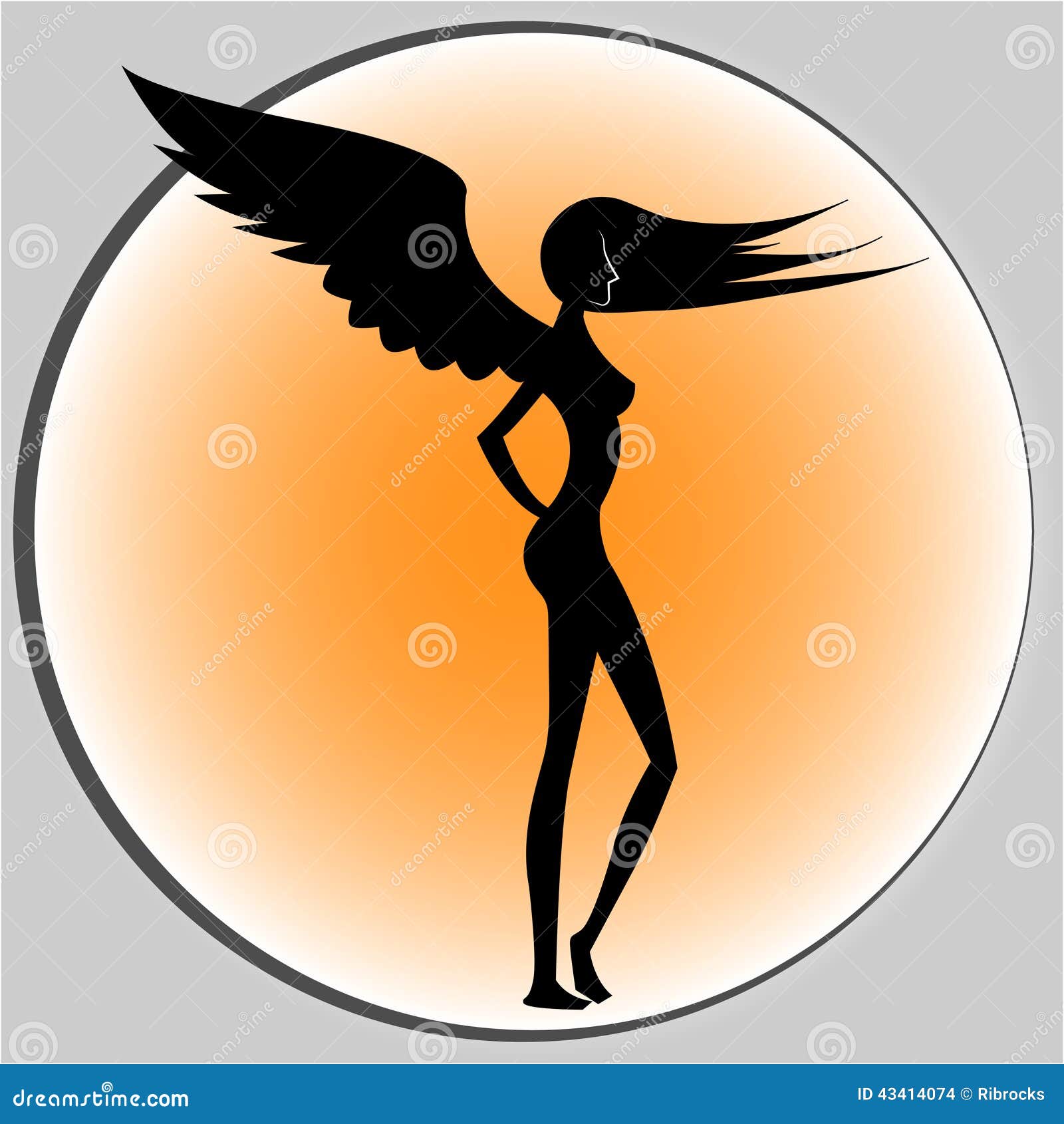 angel sideview silhouette