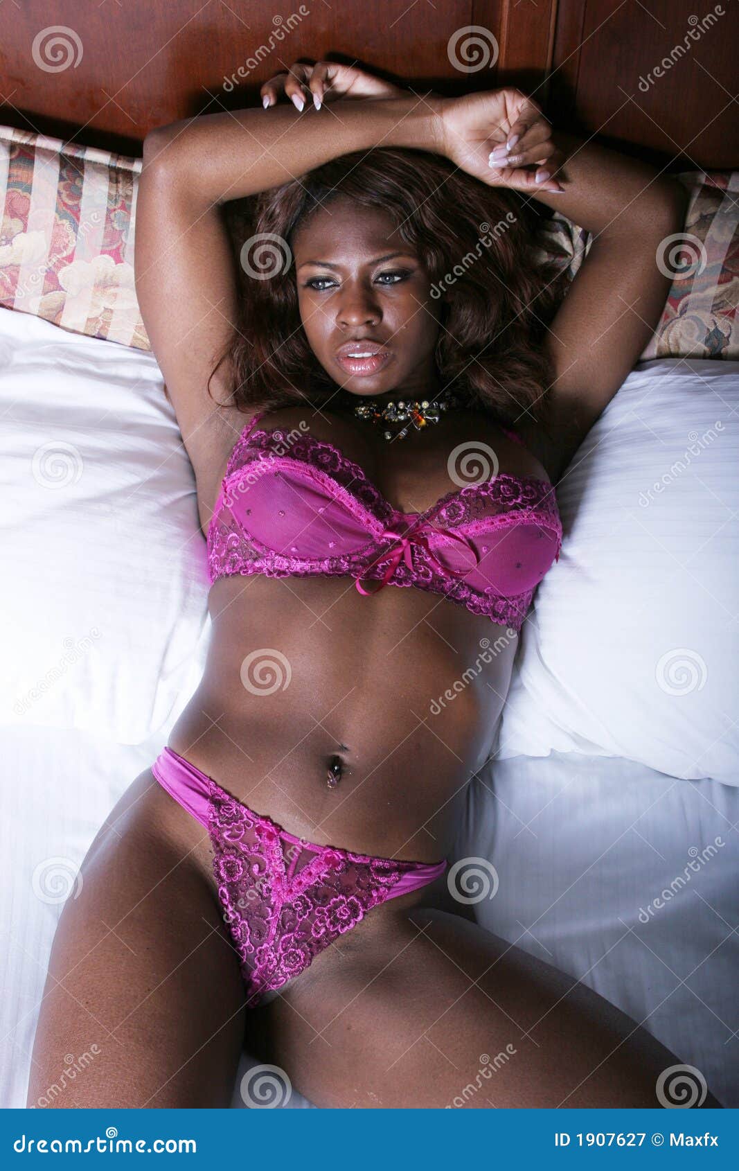 Sexy Black Woman In Panties Stock Photo, Picture and Royalty Free