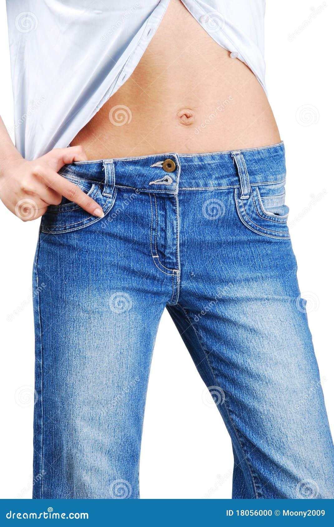 Belly stock photo. Image of model, blue, girl, abdominal 18056000