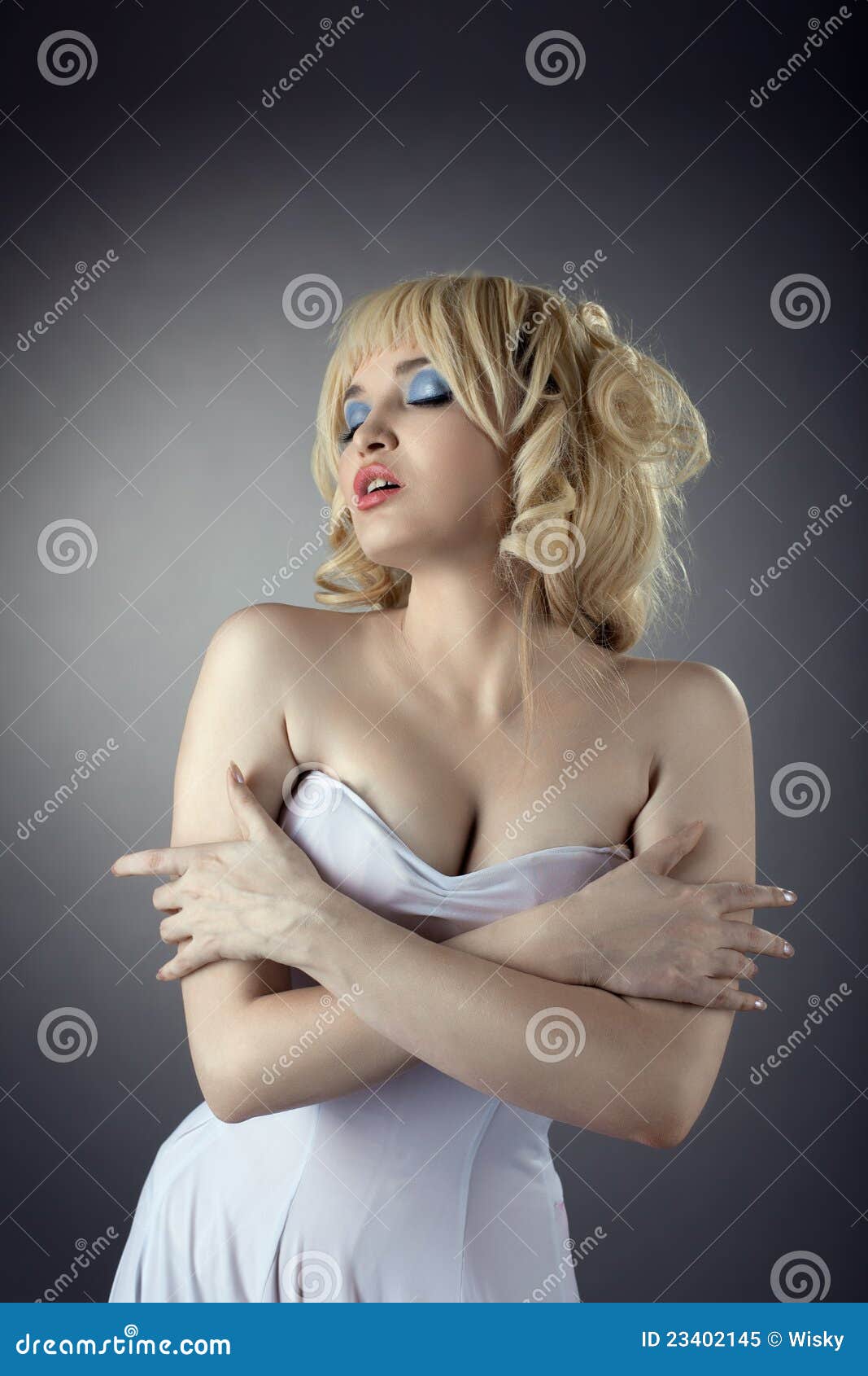 Blond Woman with Gorgeous Breast Stock Image - Image of model, lady:  23402145