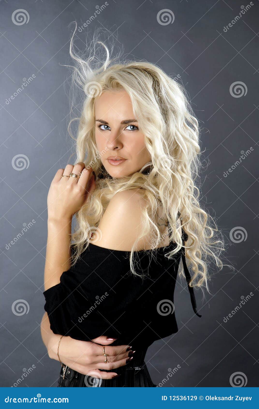 Blond women stock image. Image of black, bend, beautiful - 12536129