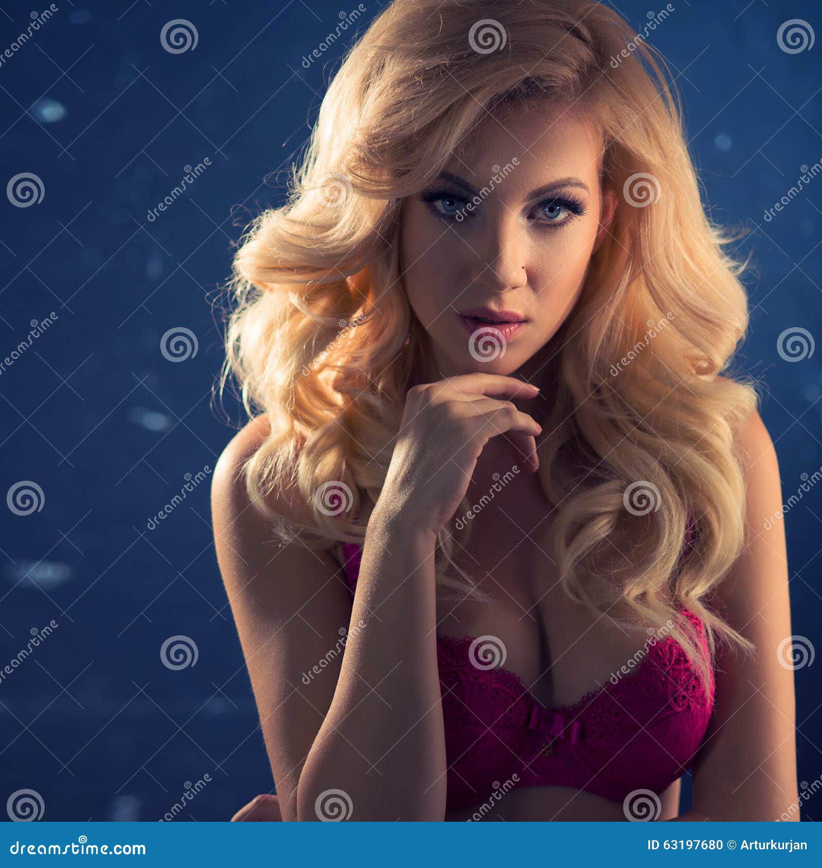Blonde Girl Posing Stock Photo Image Of Glamour Naked 63197680