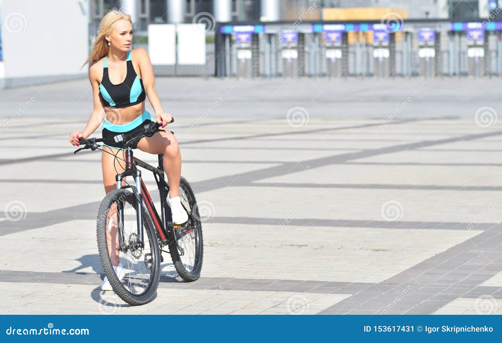 Sex girl on bicycle