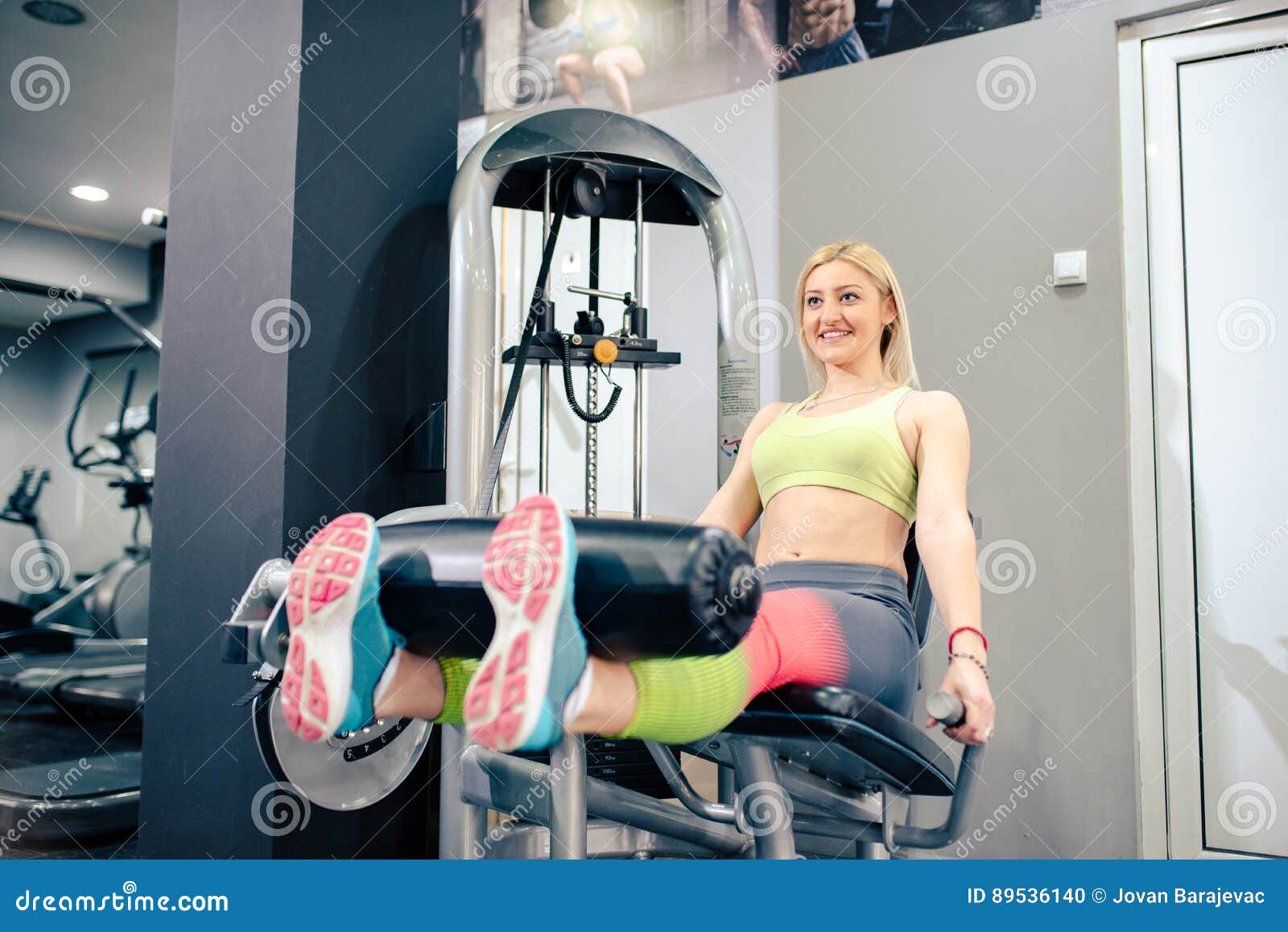 Blonde At Gym Stock Photo Image Of Club Equipment Beauty