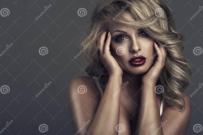 Vogue Style Portrait of Beauty Delicate Woman Stock Image - Image of ...