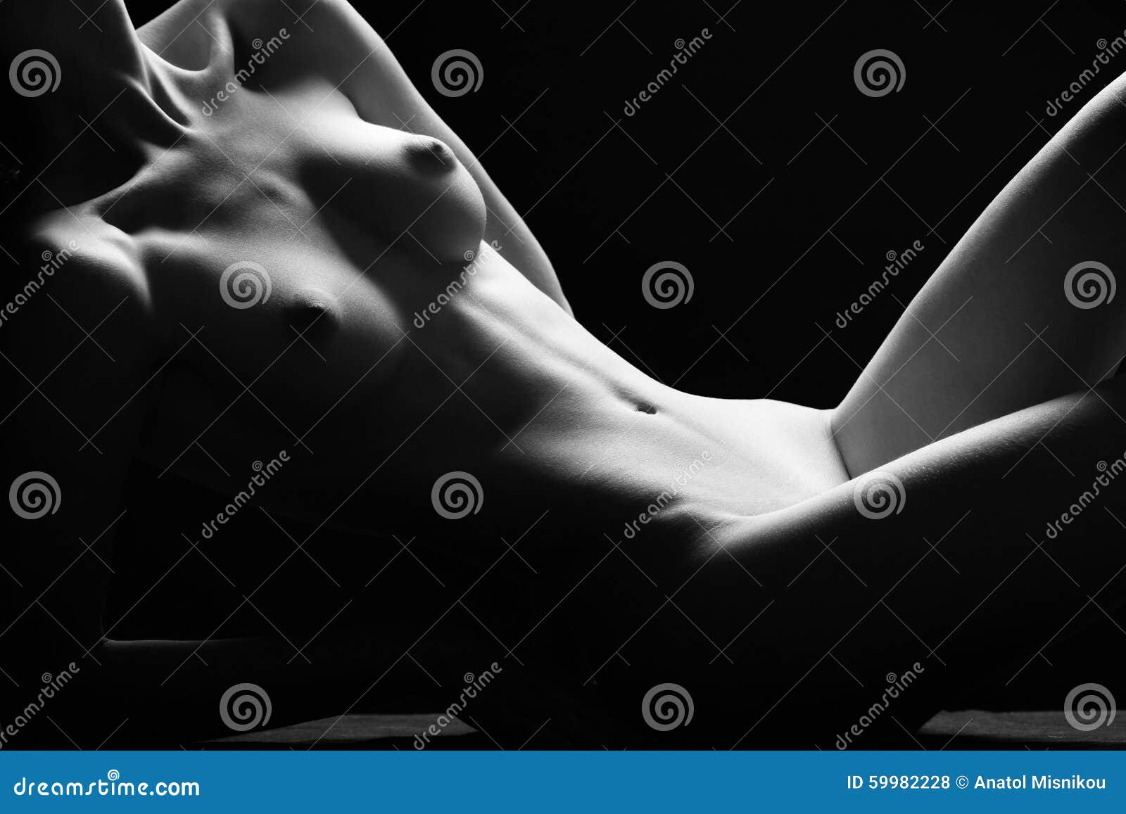 Body Nude Woman. Naked Sensual Beautiful Girl Stock Photo - Image of  seductive, black: 59982228