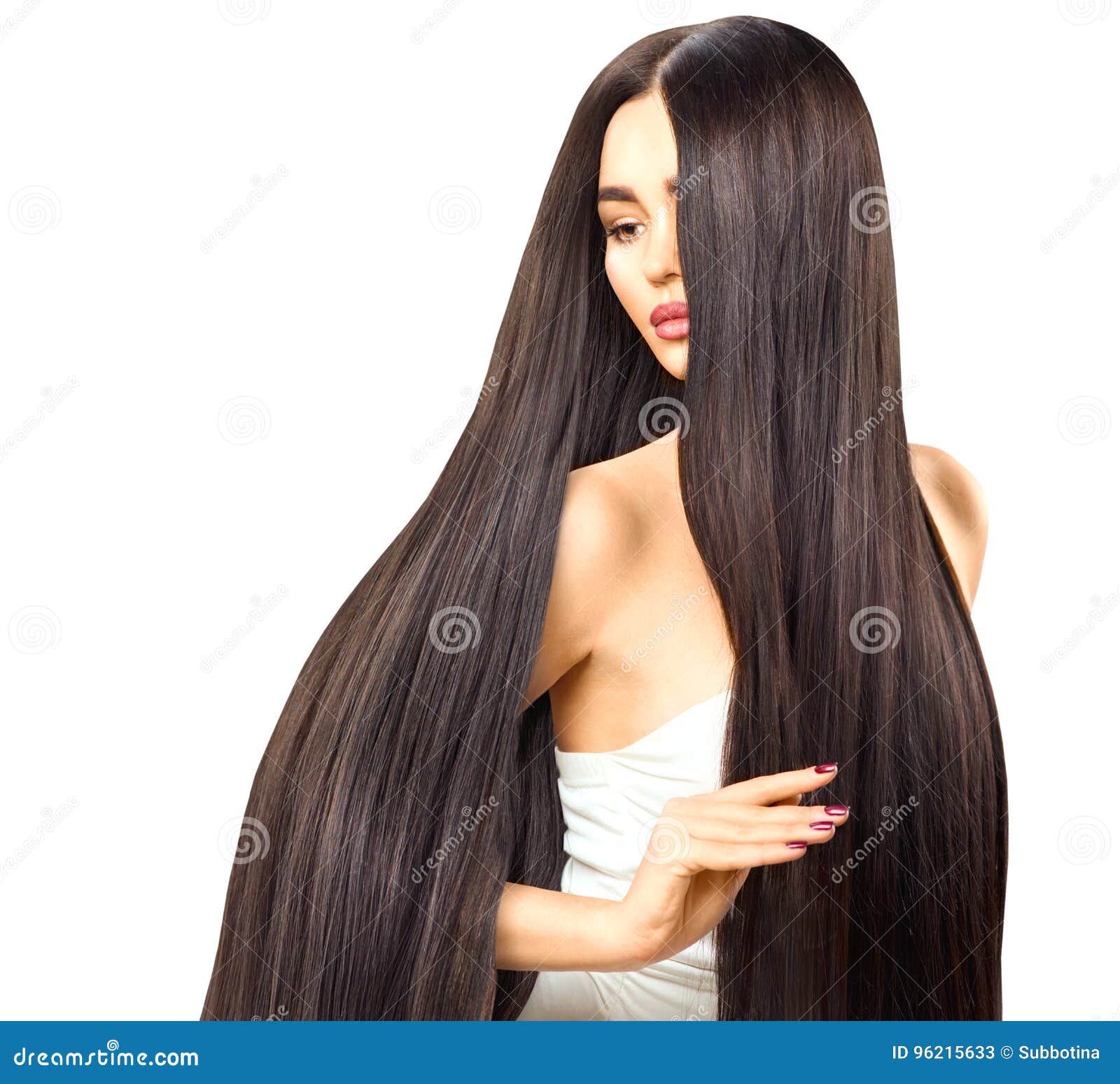 Brunette Model Girl Touching Her Long Shiny Hair Stock Image - Image of long, colored: 96215633 Brunette Model Girl Touching Her Long Shiny Hair Stock Image - Image of long, colored: 96215633