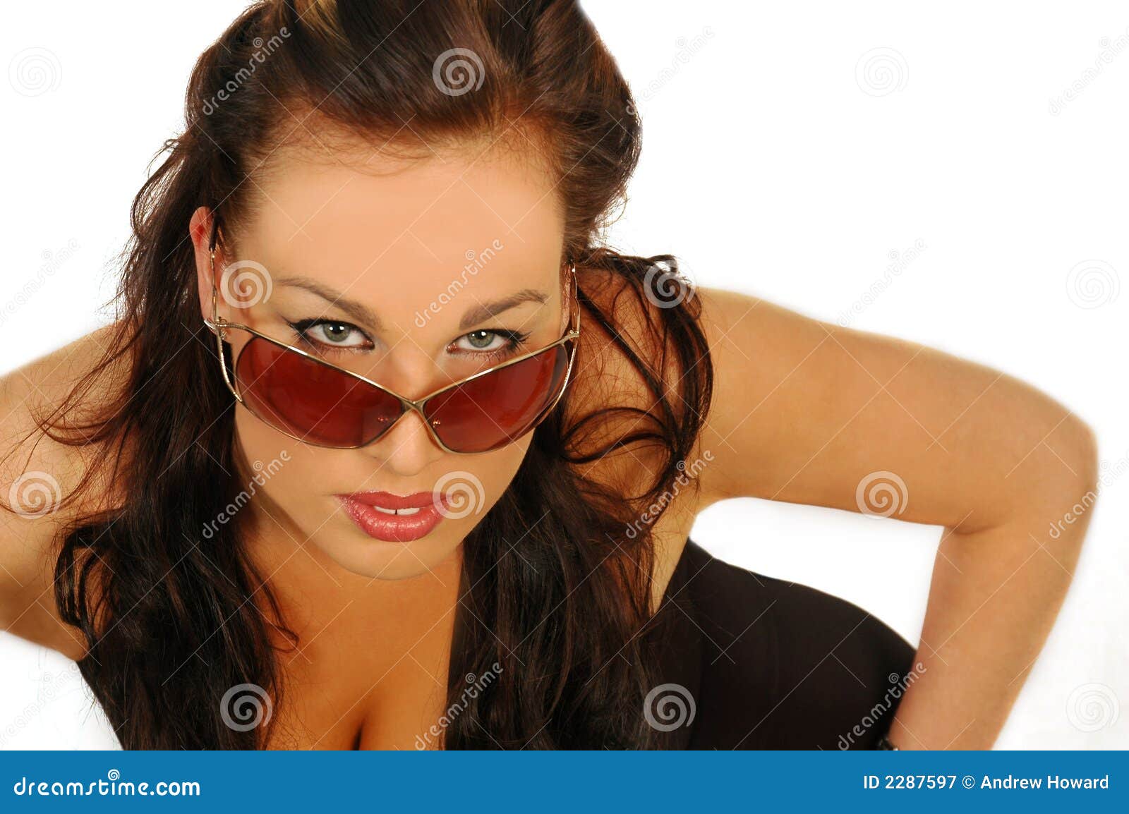 Brunette In Sunglasses Stock Image Image Of Holiday White 2287597 