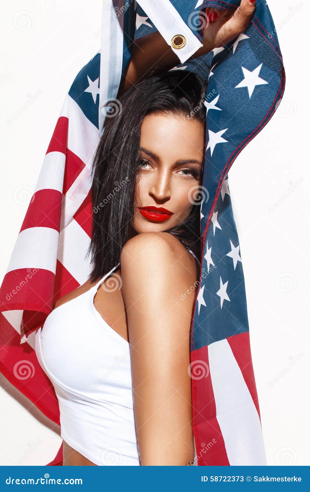 Big Tits American Flag