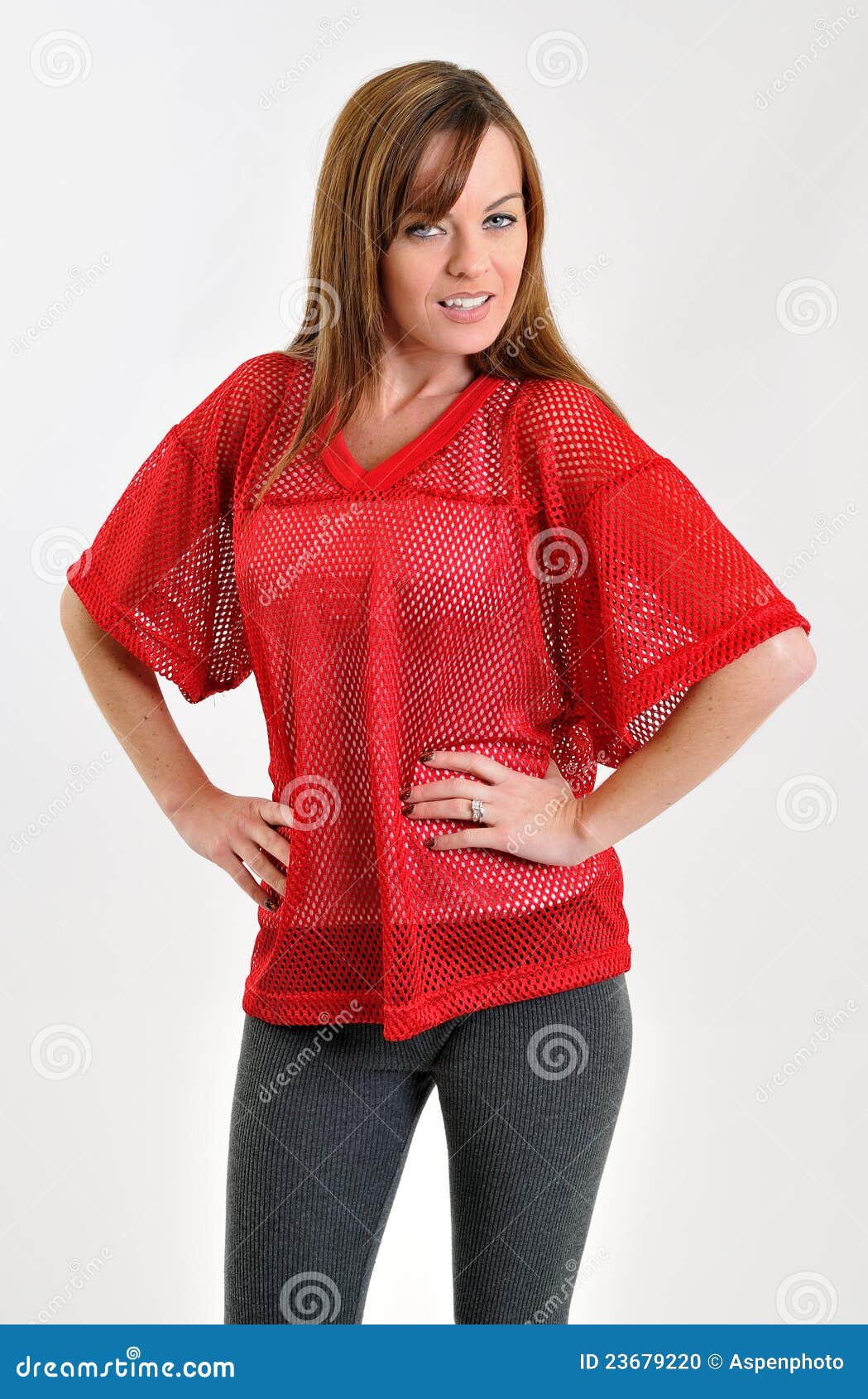 red mesh jersey