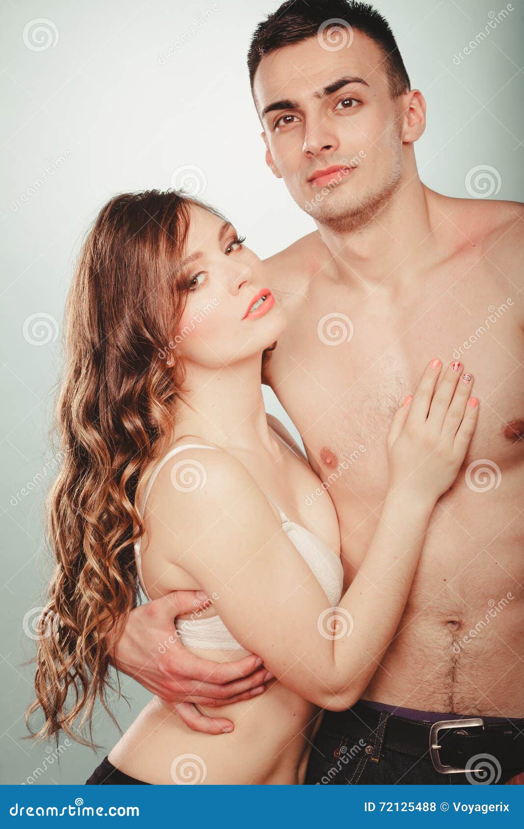 Naked sexy man and woman