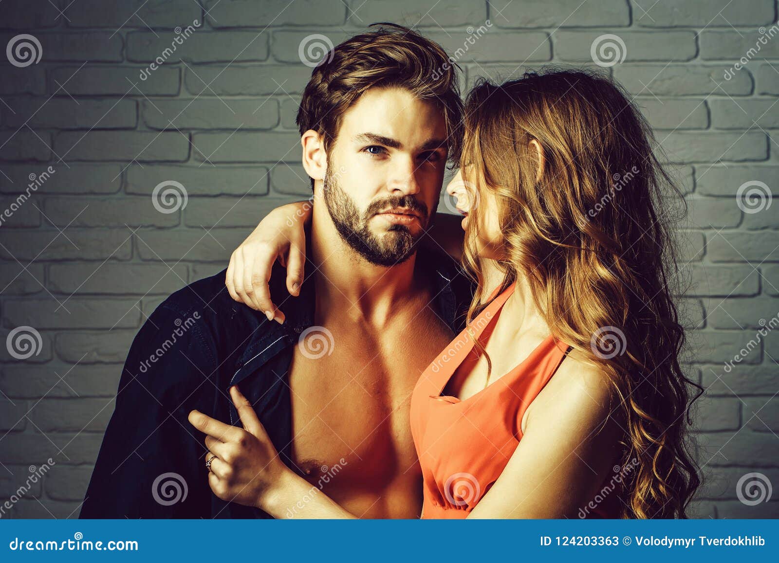 Couple Of Lovers Stock Image Image Of Muscular Orange 124203363 