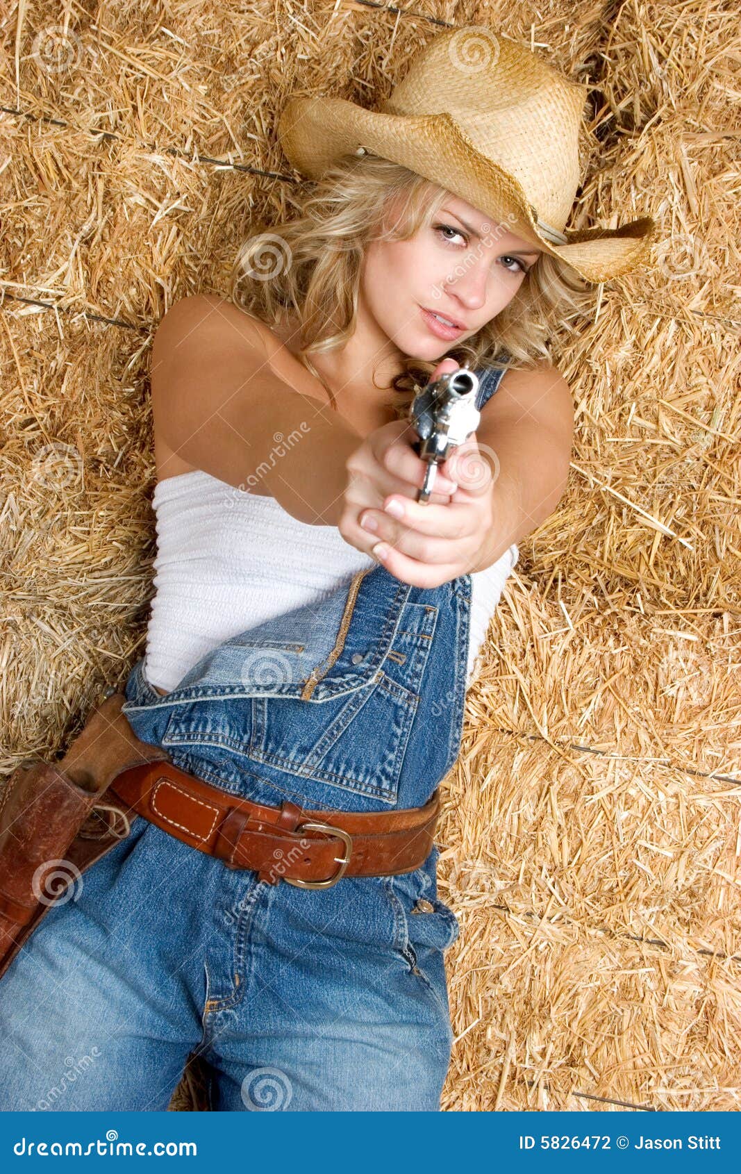 Cowgirl stock photo. Image of straw, country, girl, blond 5826472