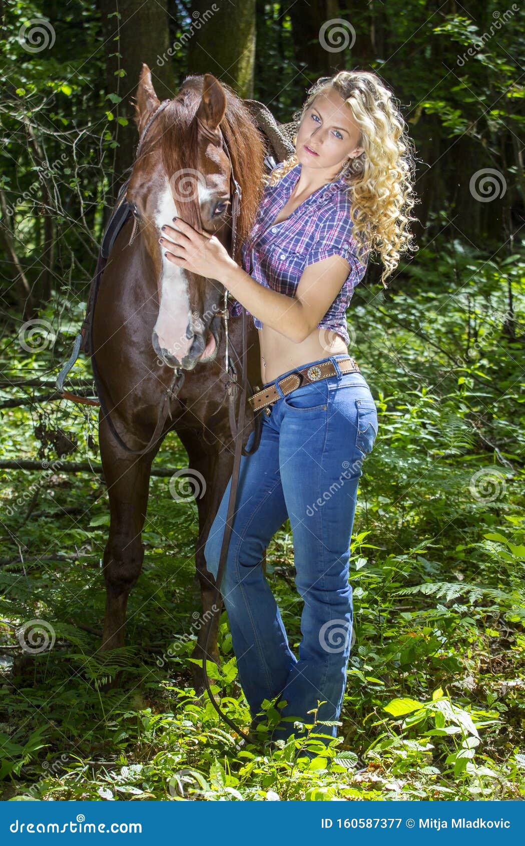 Blonde Cowgirl Riding