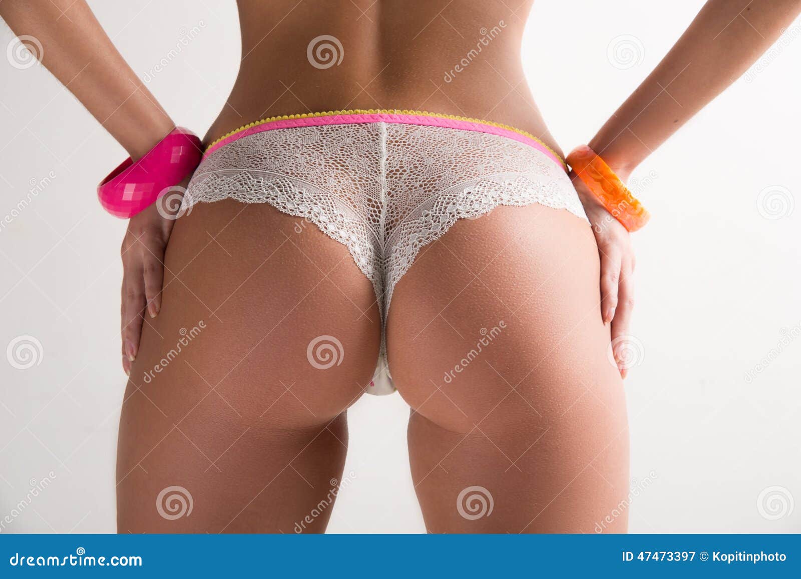 Curves Girl Butt, without Cellulite Stock Image - Image of model