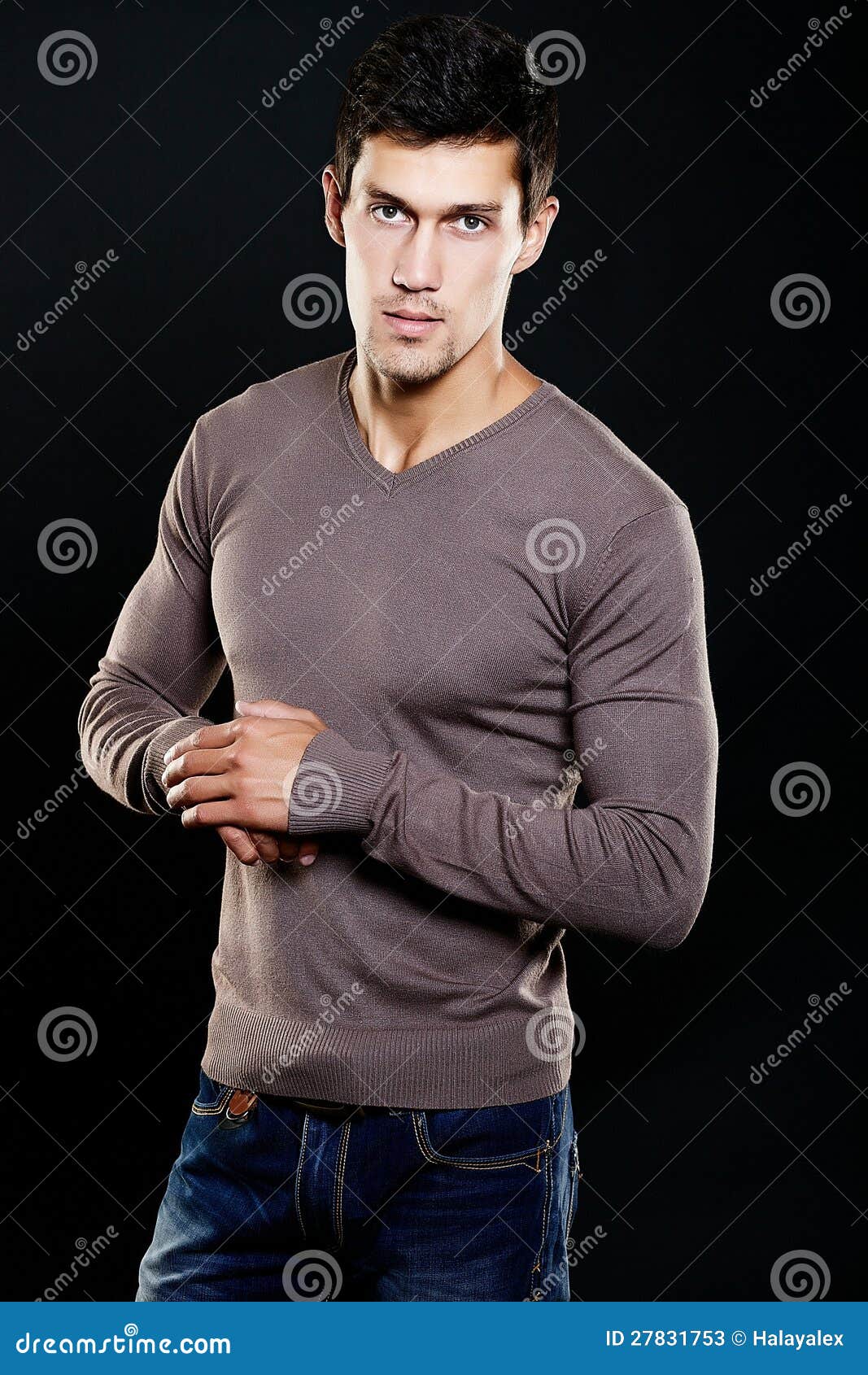 Fashion stylish young man stock image. Image of macho - 27831753