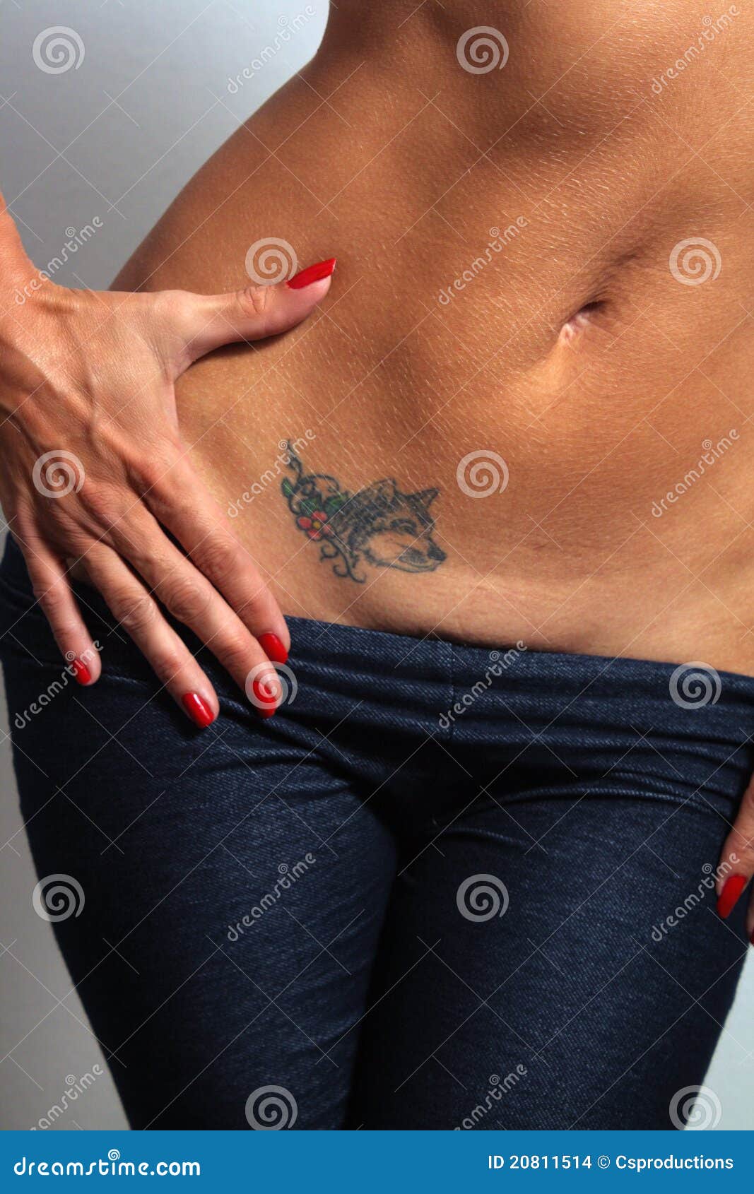 Female Abdomen with Tattoo (1)
