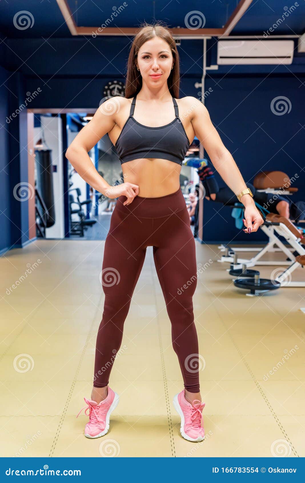 Fit man posing at the gym Royalty-Free Stock Image - Storyblocks