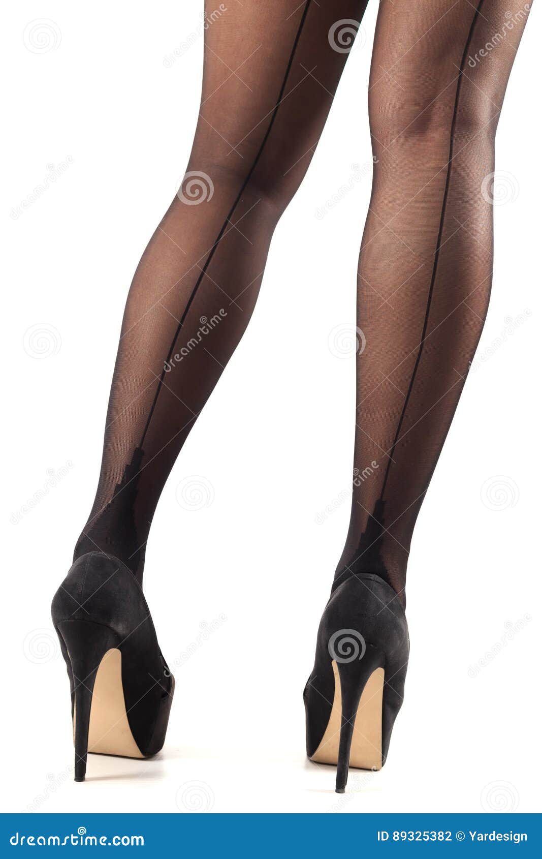 black tights and high heels